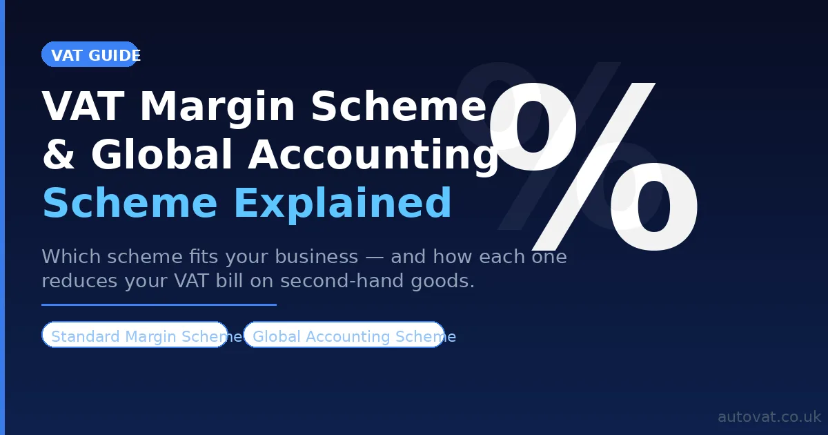 VAT Margin Scheme and Global Accounting Scheme Explained